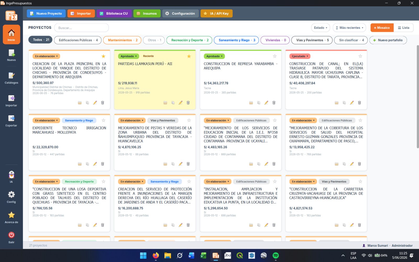 Dashboard en Windows